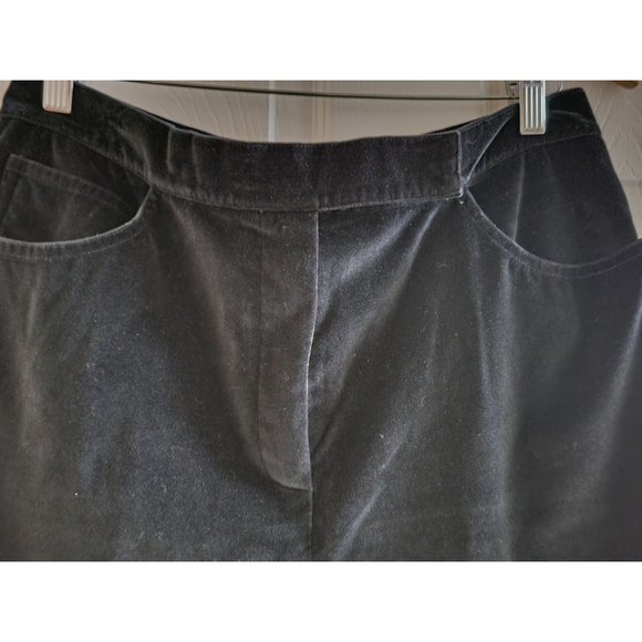 St John Collection black Velvet wide leg pants size 14 by Marie Gray Holiday - Picture 3 of 9